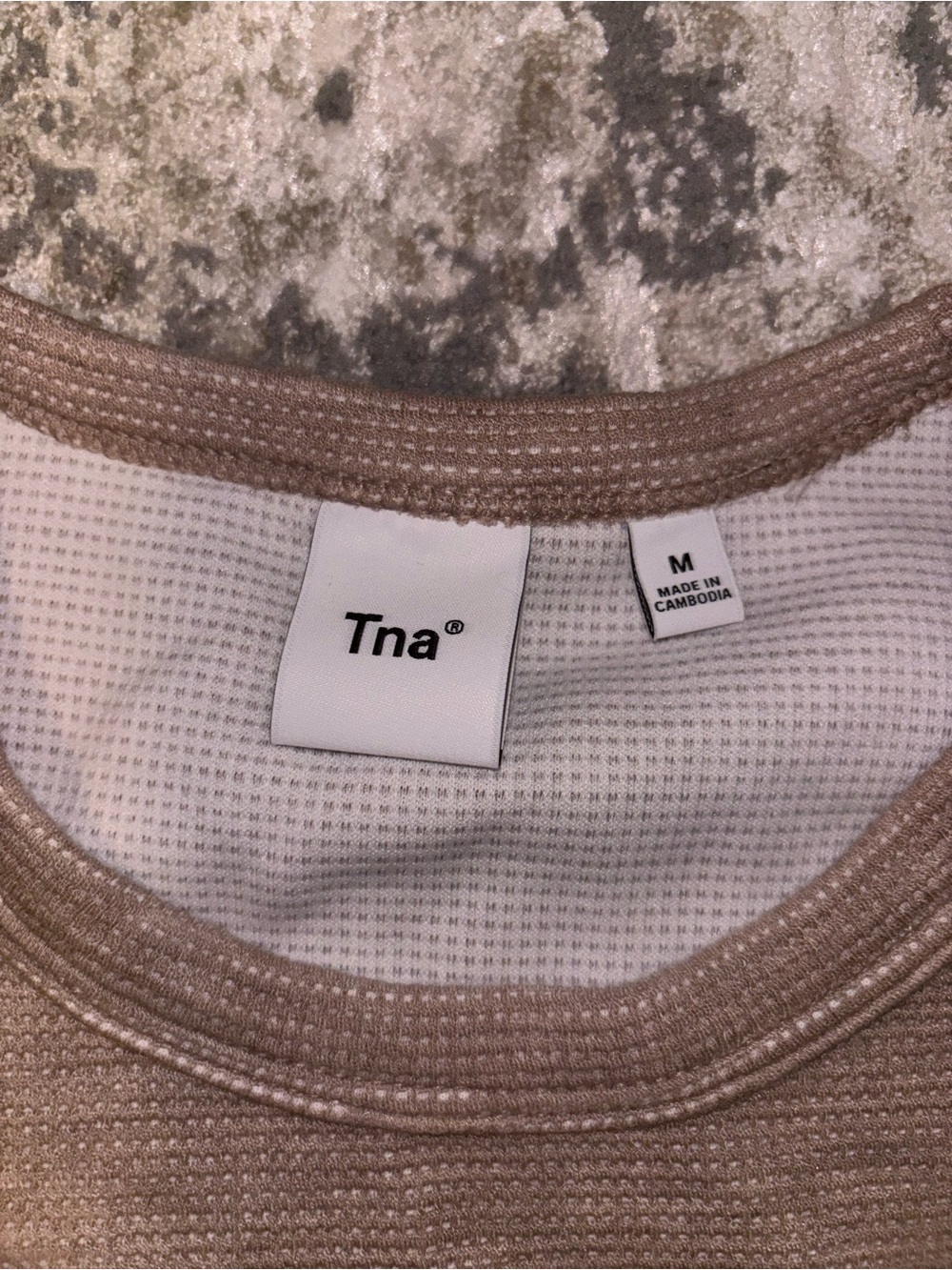 TNA Women's Taupe Ribbed Crewneck Sweater - Picture 2 of 2